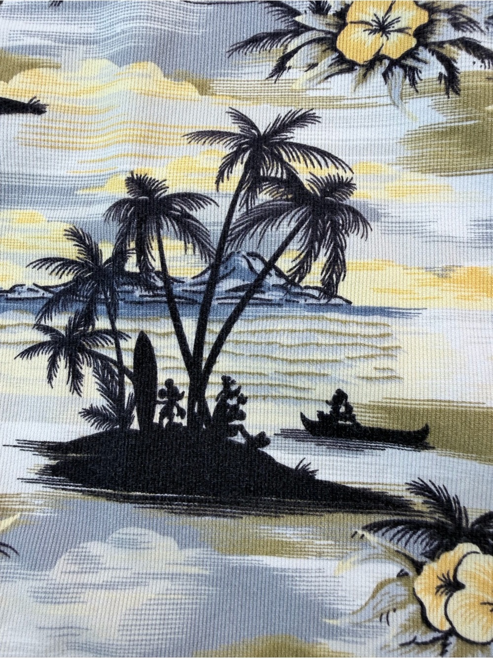 Boys Short-Sleeve Hawaiian Shirt - Light Blue & Yellow Tropical Print - Picture 14 of 14